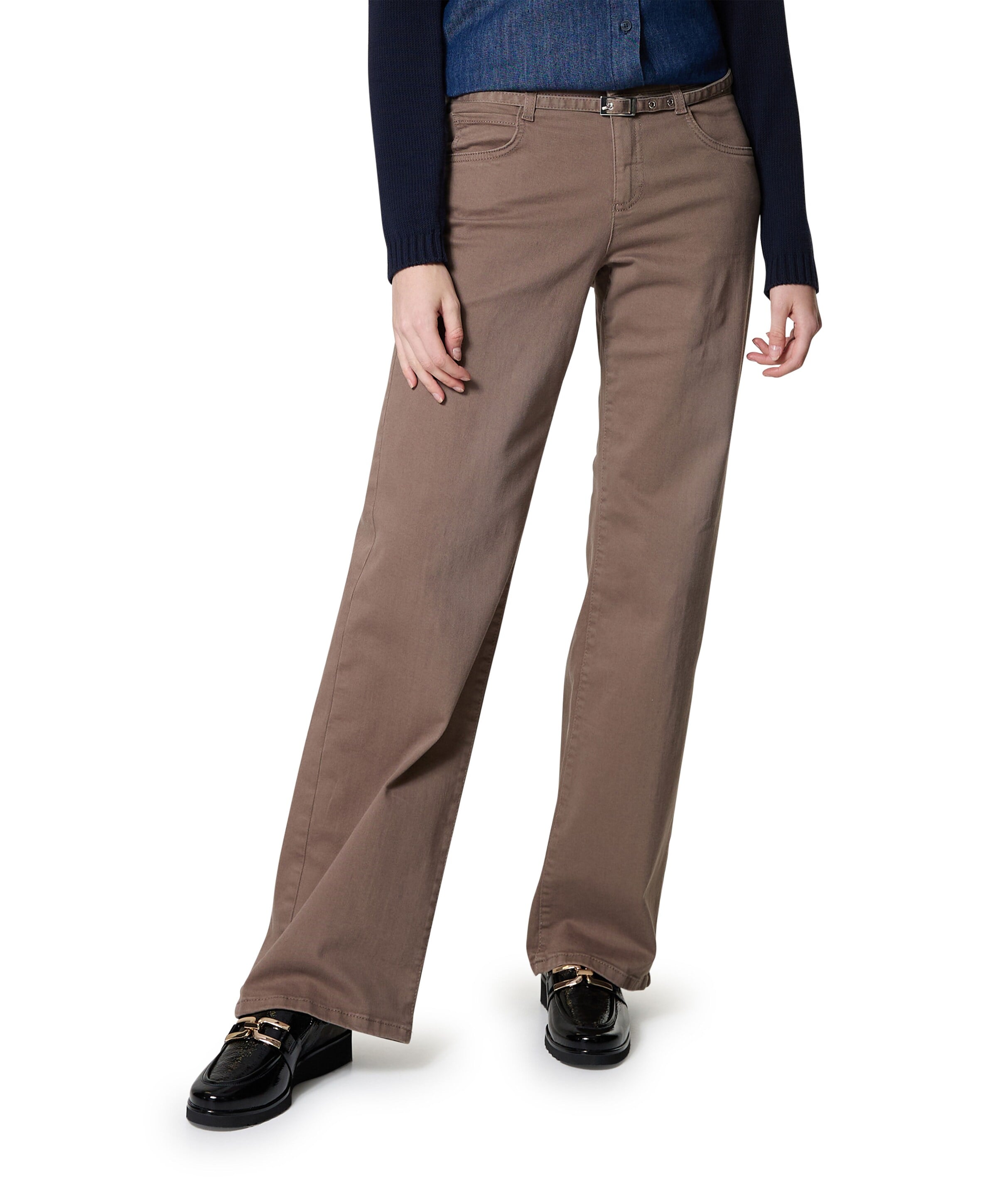 LIZ BELT dames jeans bruin