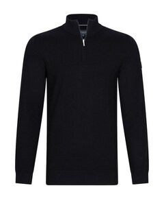Heren trui met rits zwart