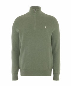 Heren trui met rits groen