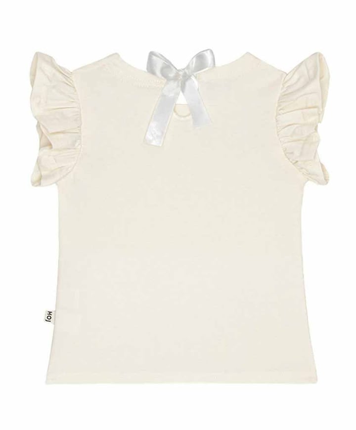Meisjes top ecru