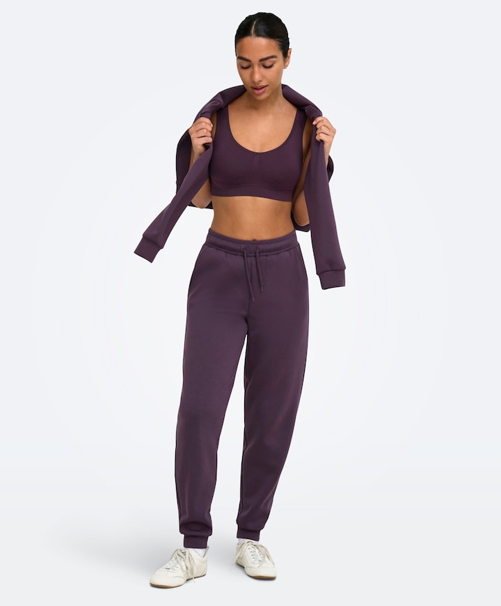 ONPLOUNGE HW SWEAT PNT - NOOS dames trainingsbroek paars