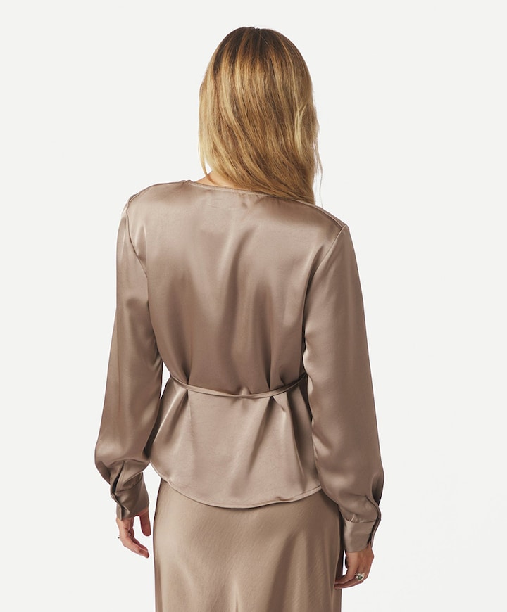 Dames blouse beige
