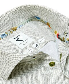 Heren overhemd extra lange mouw groen