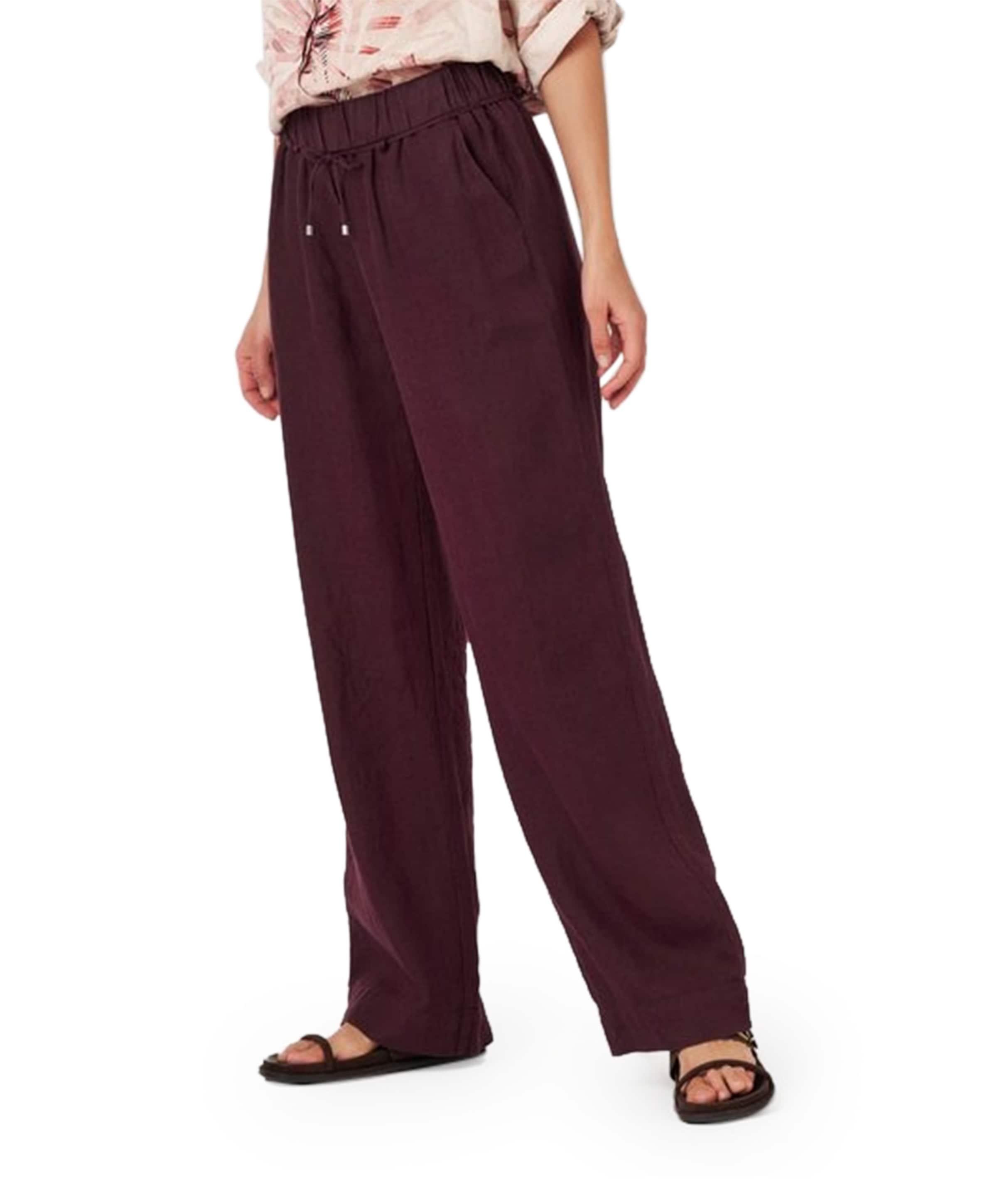 Pia Wide Chic dames broek bordeaux