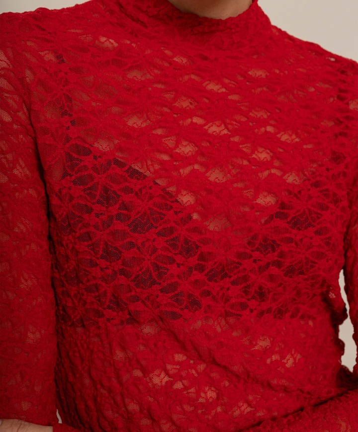 Dames top rood