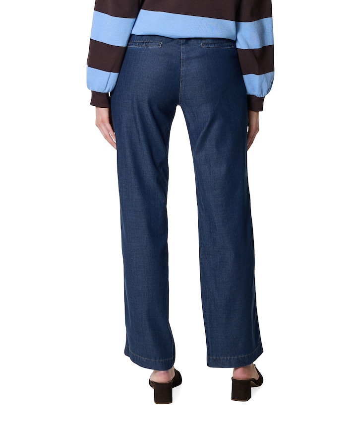 Scarlet Wide Leg dames jeans blauw