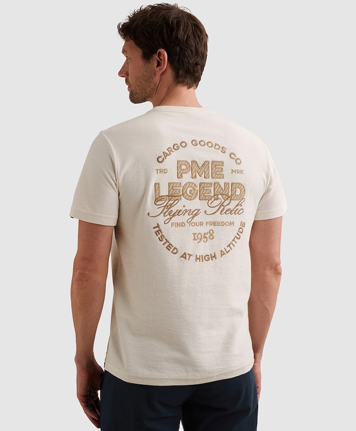 Heren T-shirt ecru
