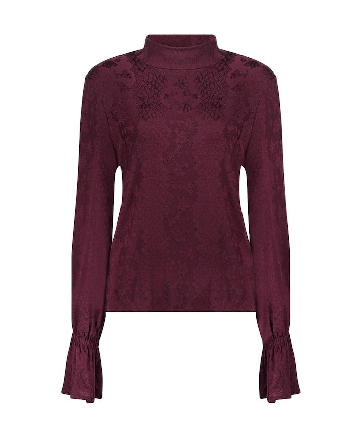 Dames top bordeaux