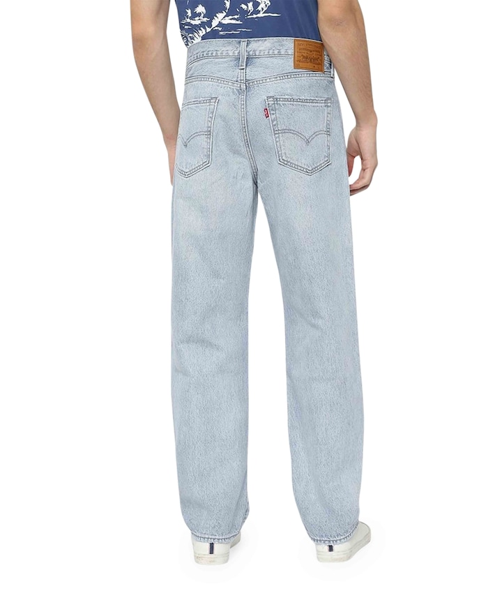 568 Loose straight heren jeans blauw