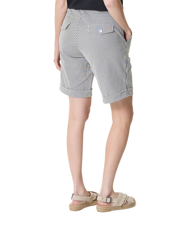 Strepen dames korte broek blauw