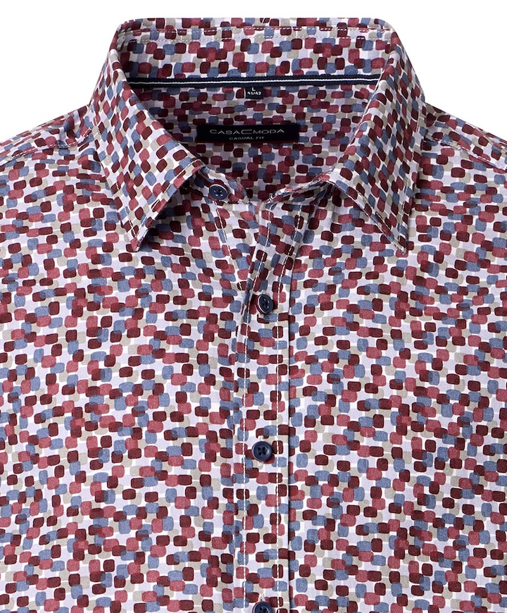 Overhemd lange mouw bordeaux