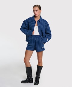 CLEAN STRIPED dames broek blauw