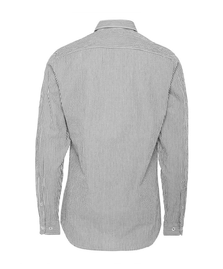 Heren overhemd lange mouw blauw