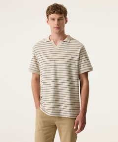 Heren polo beige