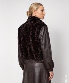 Dames jas bruin