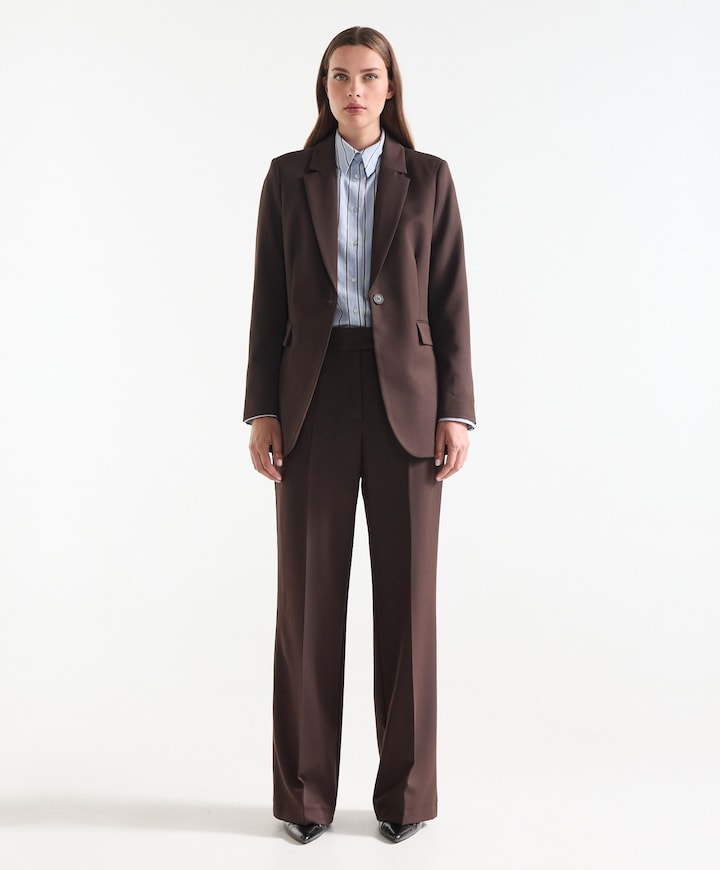 Dames blazer bruin