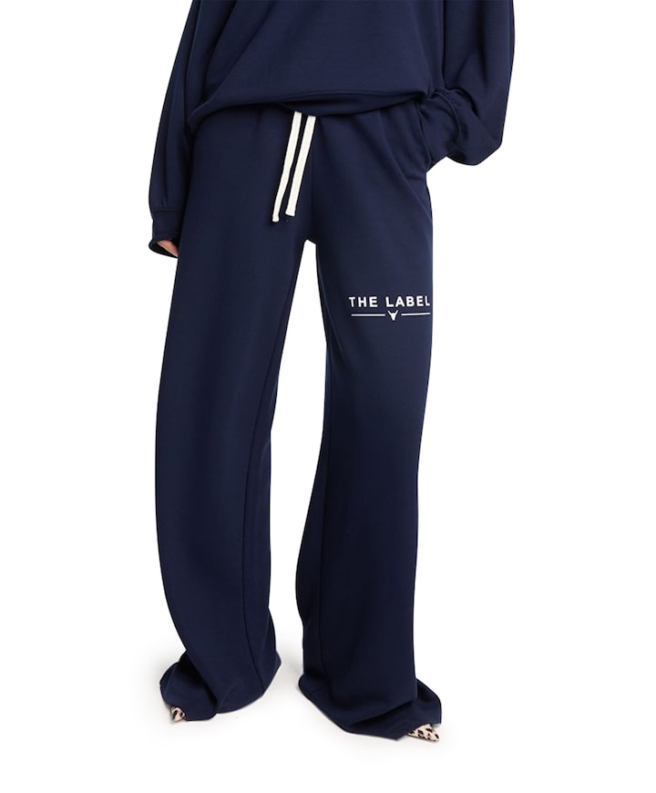 WIDE LEG SCUBA broek blauw