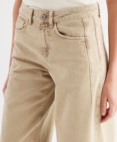 mid waist balloon jeans dames jeans beige