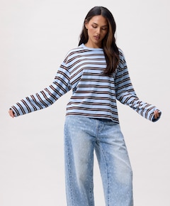 Dames longsleeve blauw
