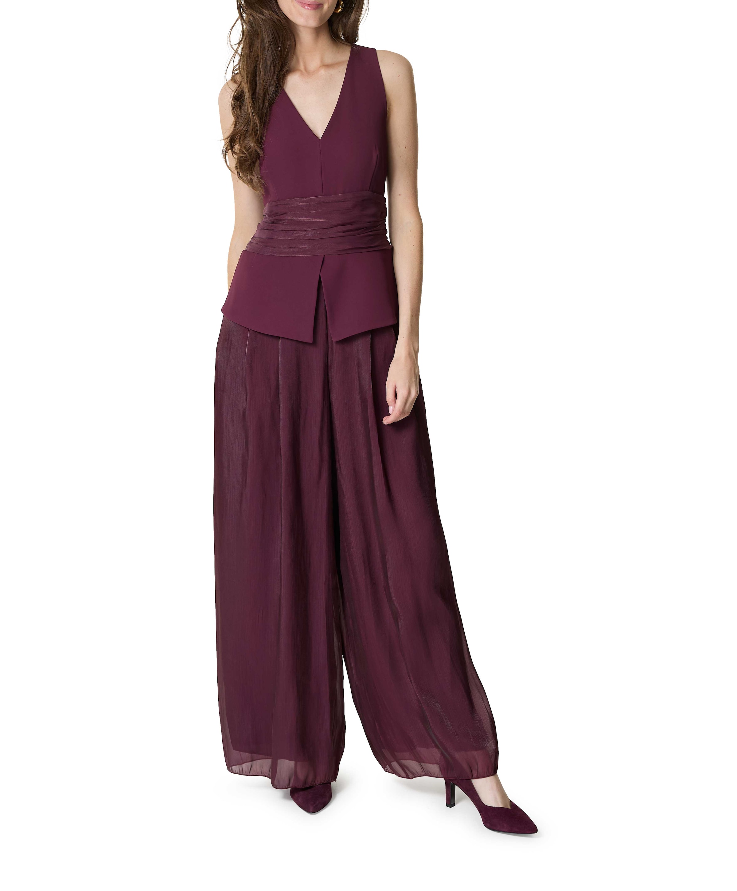 CFC 20458 dames jumpsuit bordeaux