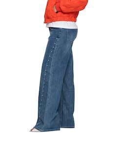 Jeans wide studs dames jeans blauw