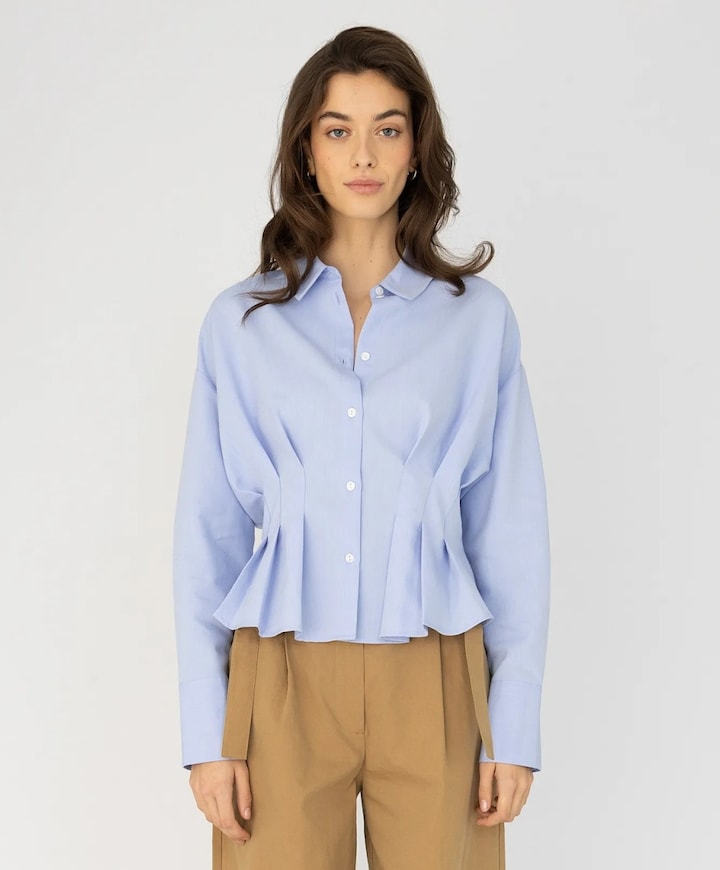 Dames blouse blauw