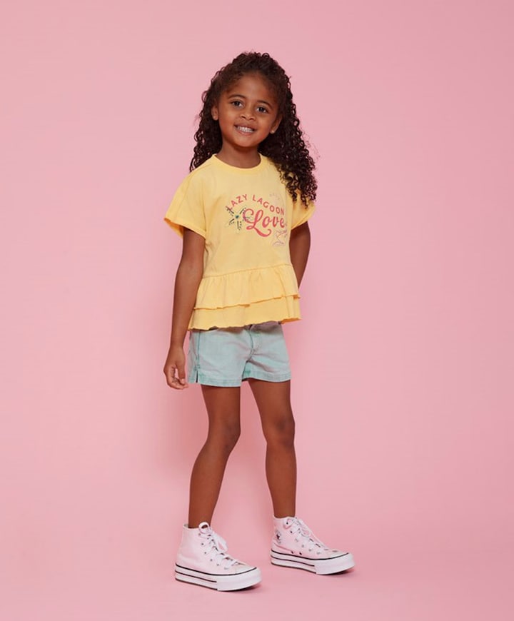 Meisjes T-shirt geel