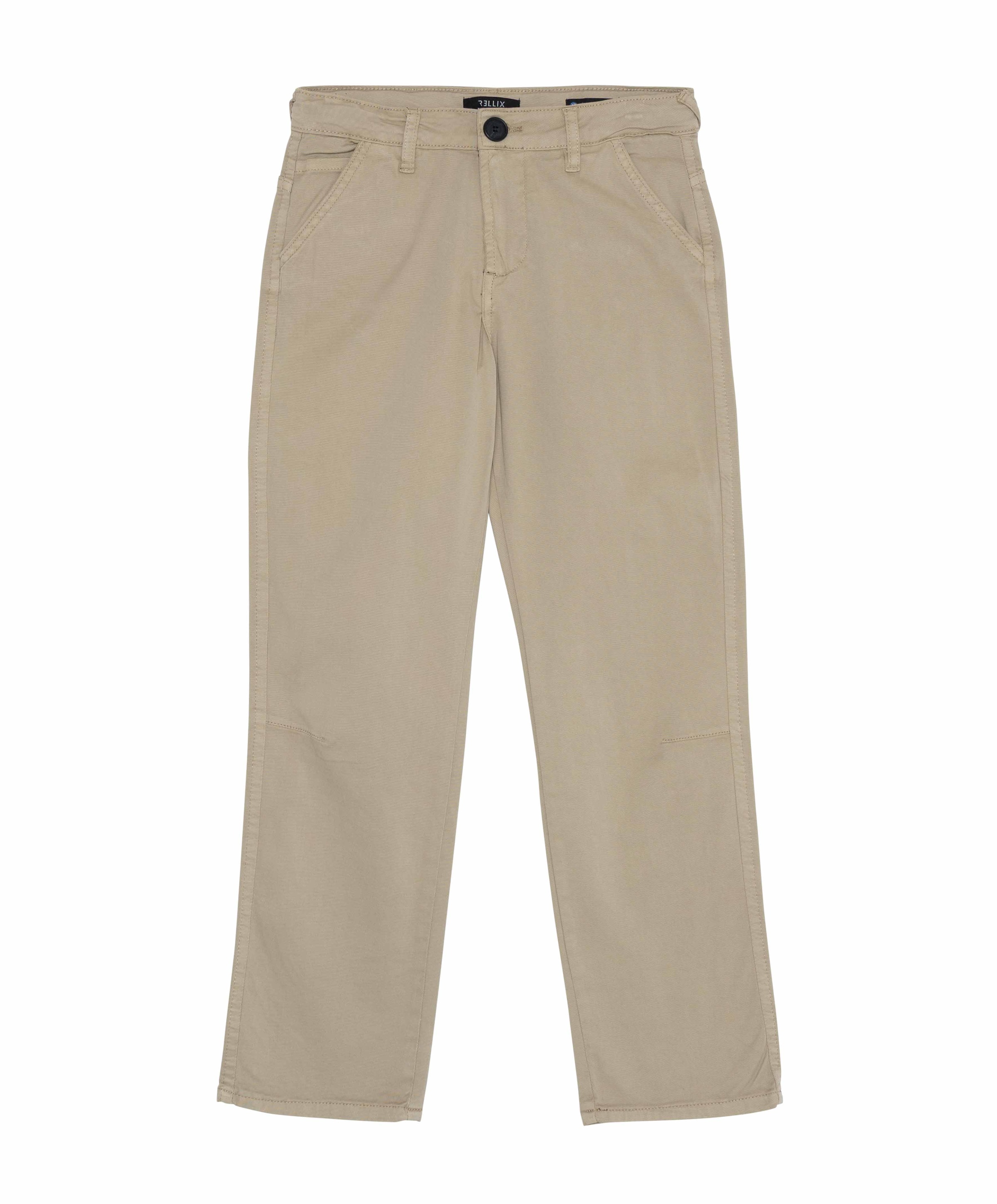 Straight Wide Chino jongens broek beige