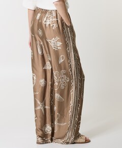 Valerie Print dames broek bruin