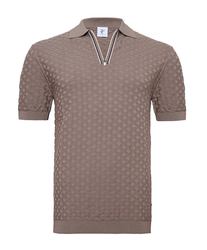 Heren polo beige