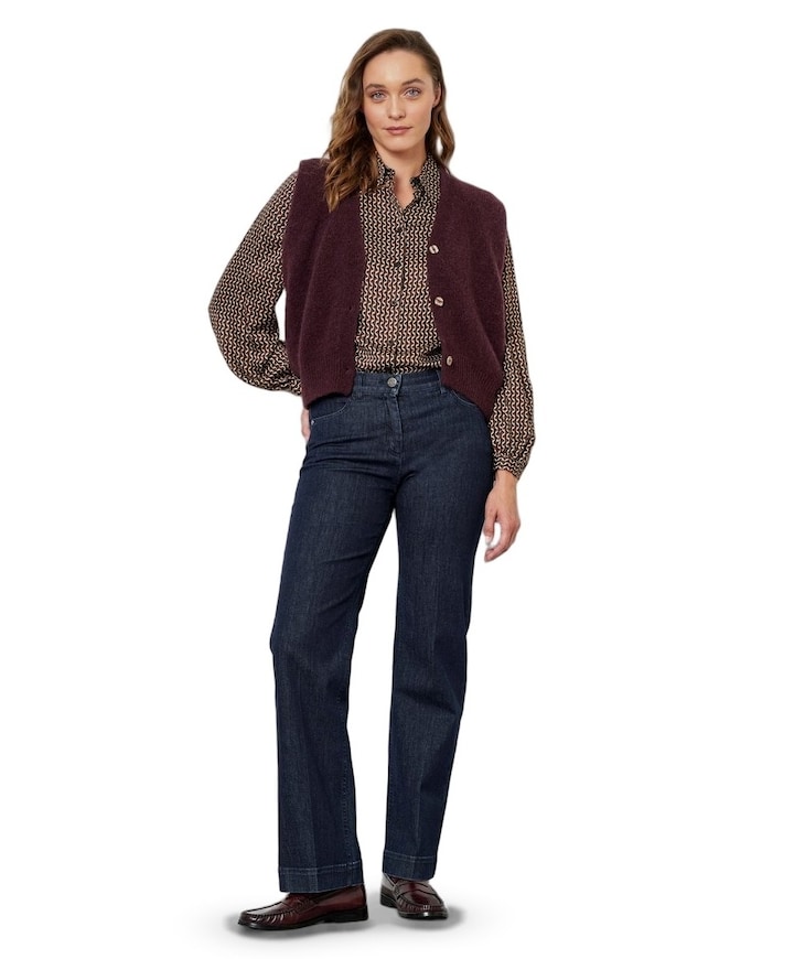 Jenny Wide dames jeans blauw