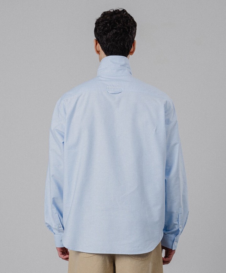 Heren overhemd lange mouw blauw