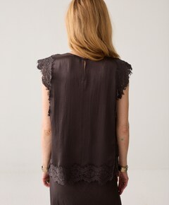 Dames top bruin