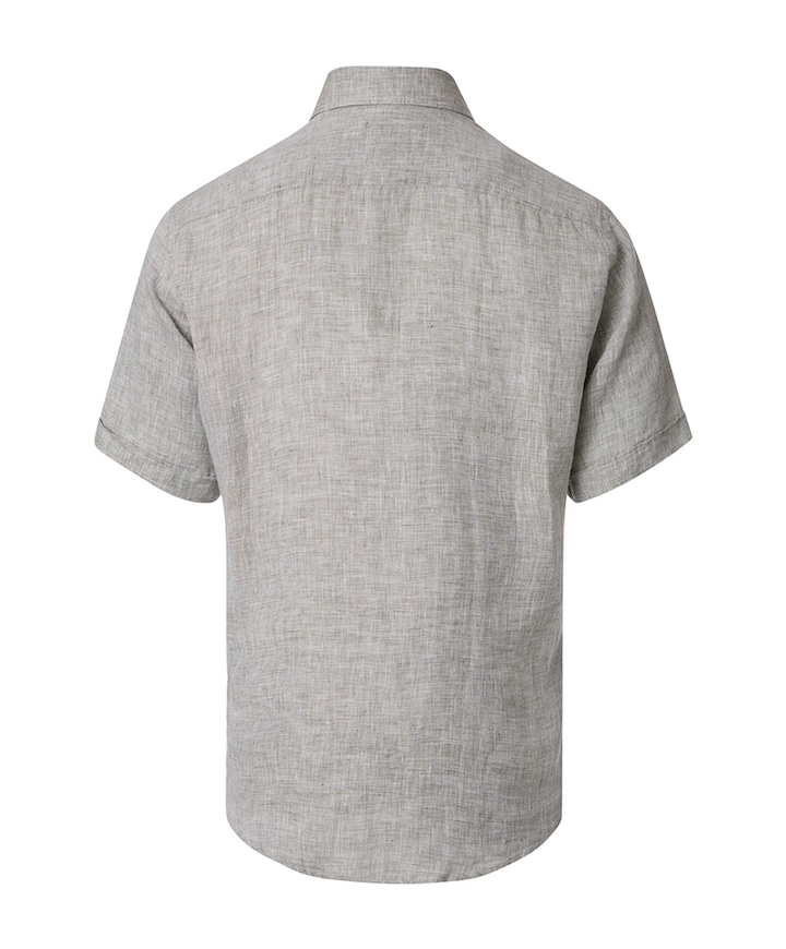 Heren overhemd korte mouw groen