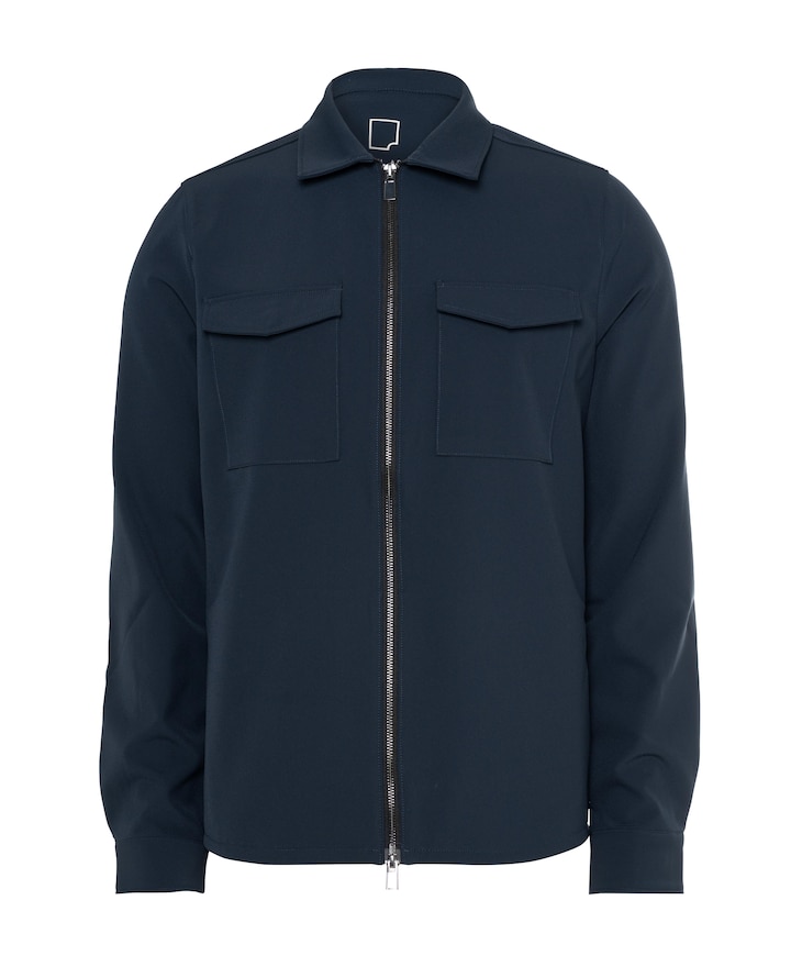Heren overshirt blauw