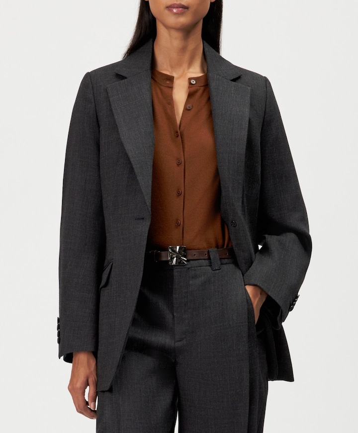 Dames blazer grijs