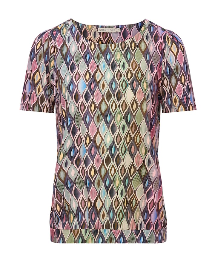 Dames t-shirt multicolor