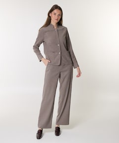 Wide leg dames broek beige