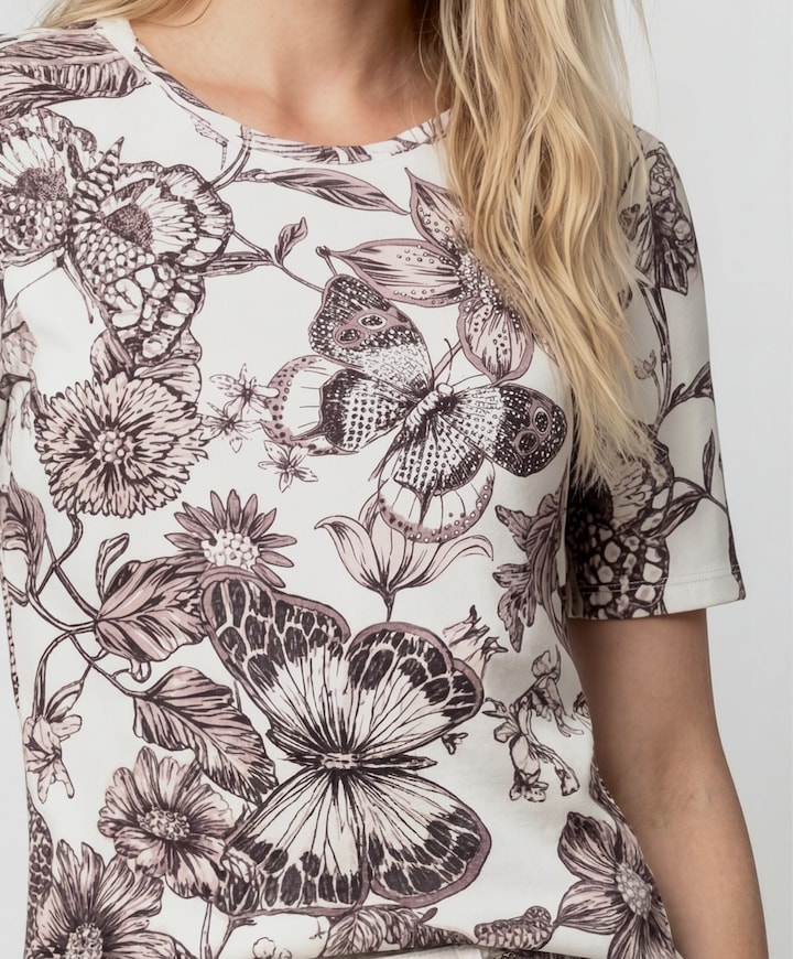 Dames T-shirt beige