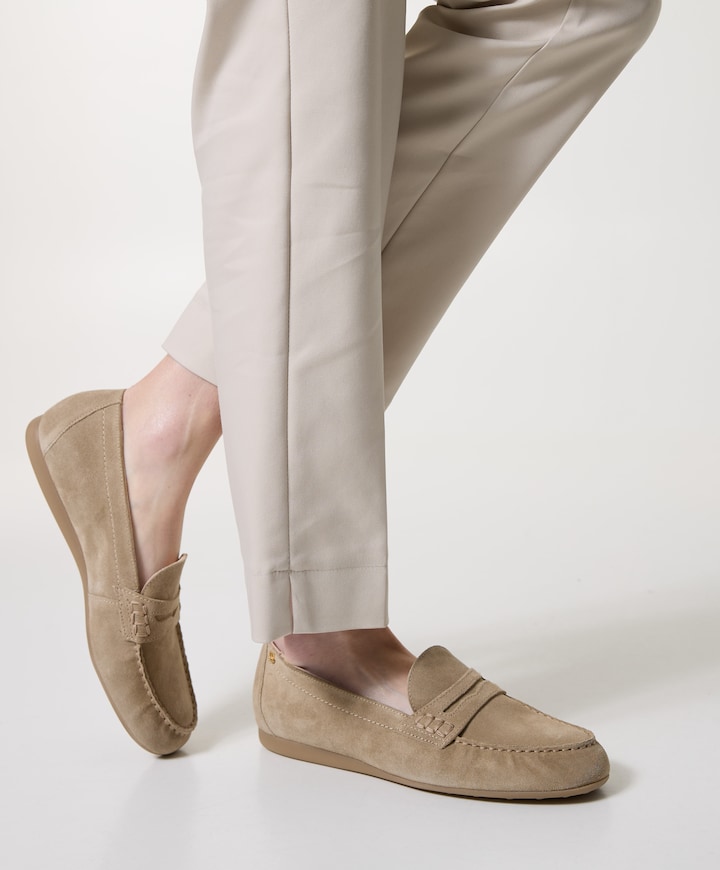 dames loafers beige