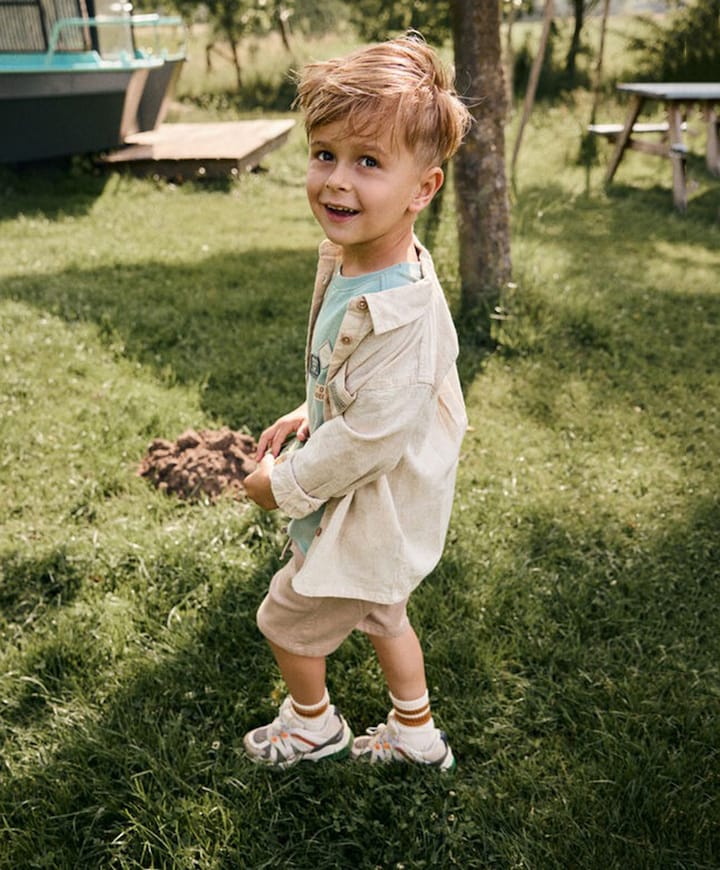 Jongens overhemd lange mouw beige