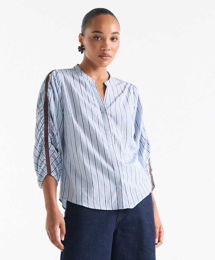 Dames blouse blauw