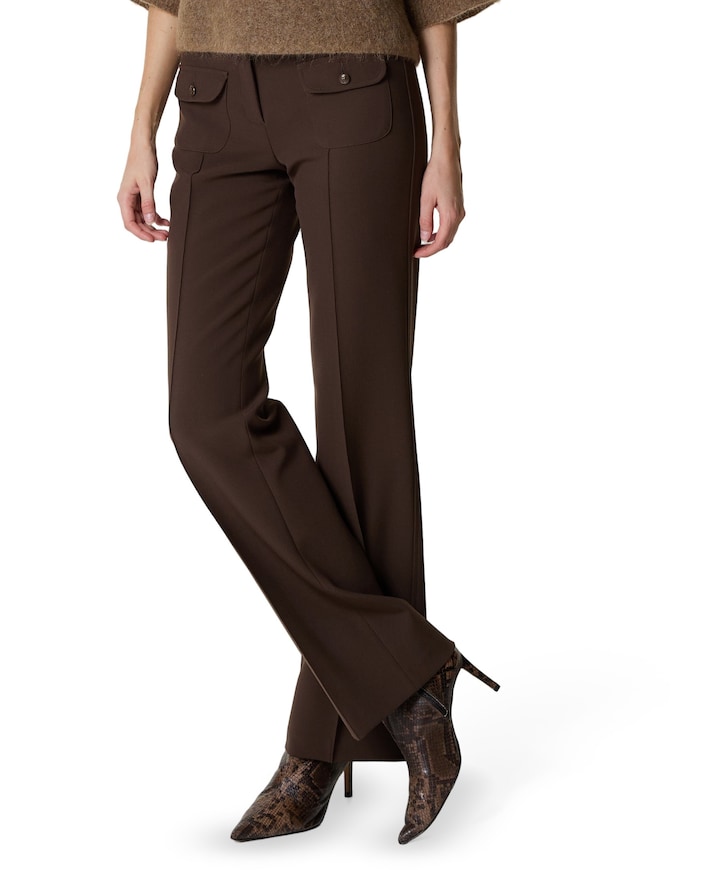 Farah pocket long dames broek bruin