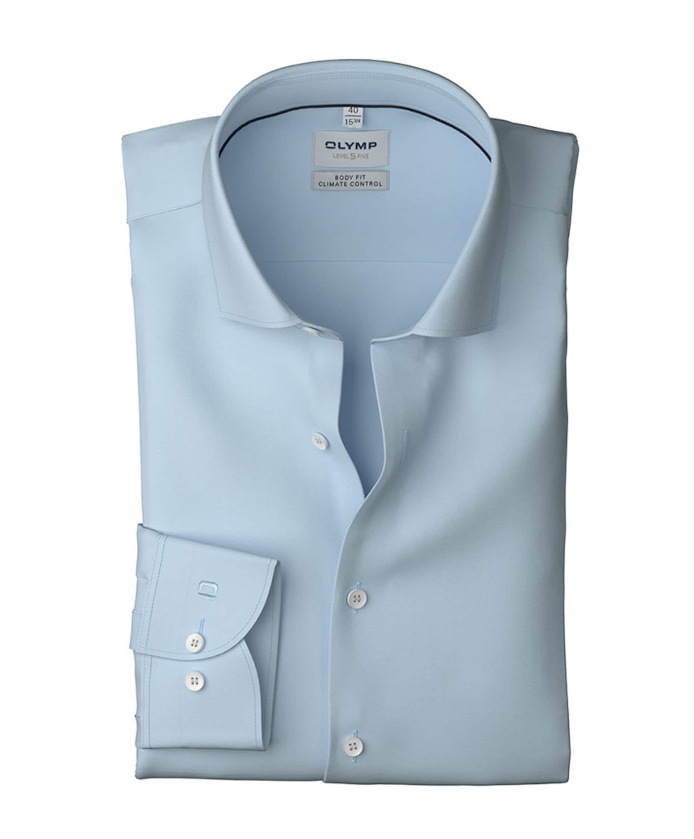 Heren overhemd extra lange mouw blauw