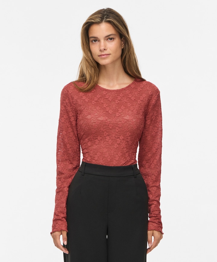 Dames longsleeve roze