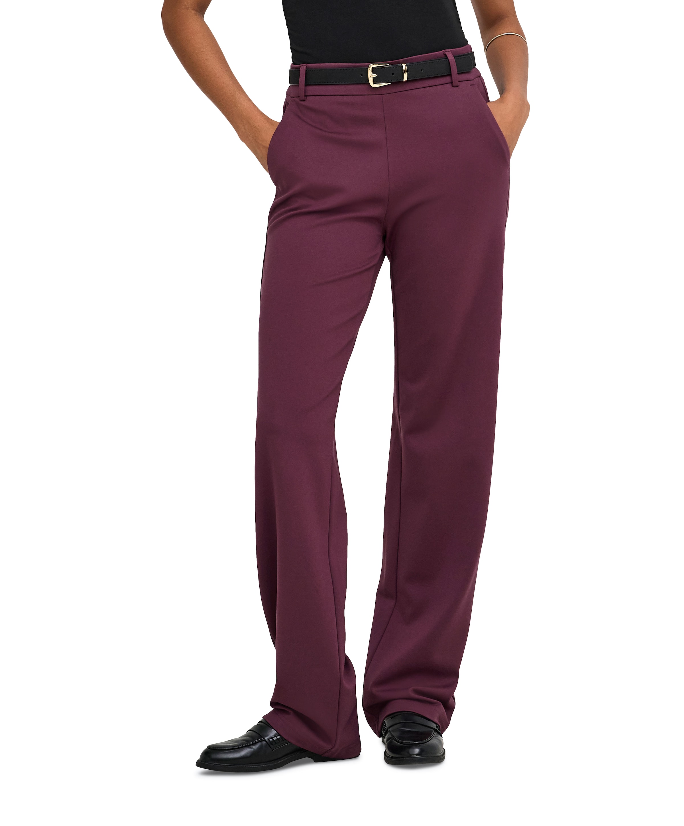 ONLPOPTRASH LIFE MW STRAIGHT dames broek bordeaux