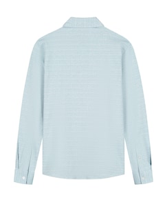 Heren overhemd lange mouw blauw