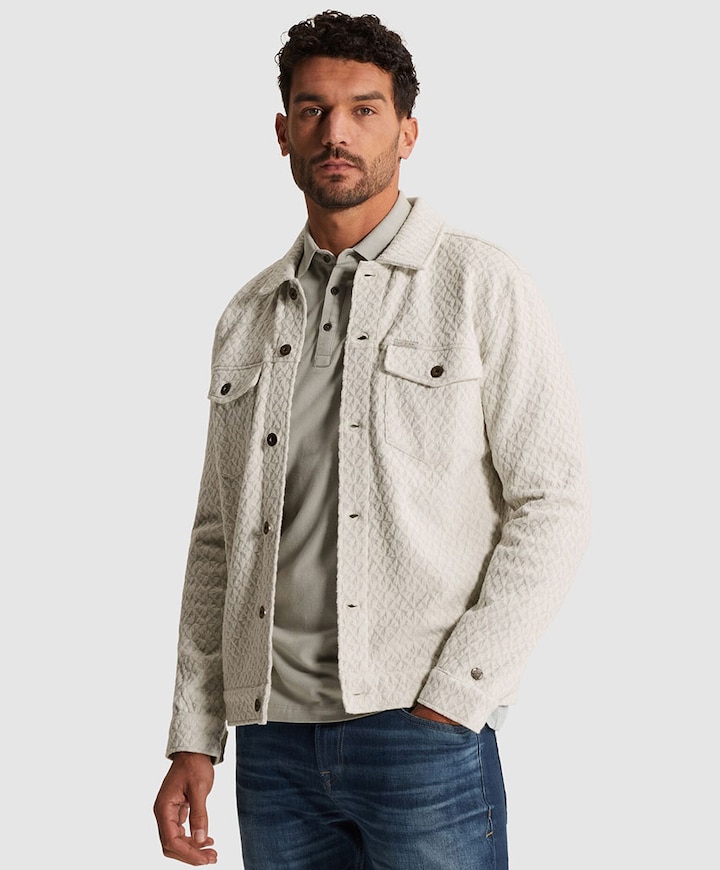 Heren overshirt beige