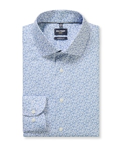 Heren overhemd lange mouw blauw