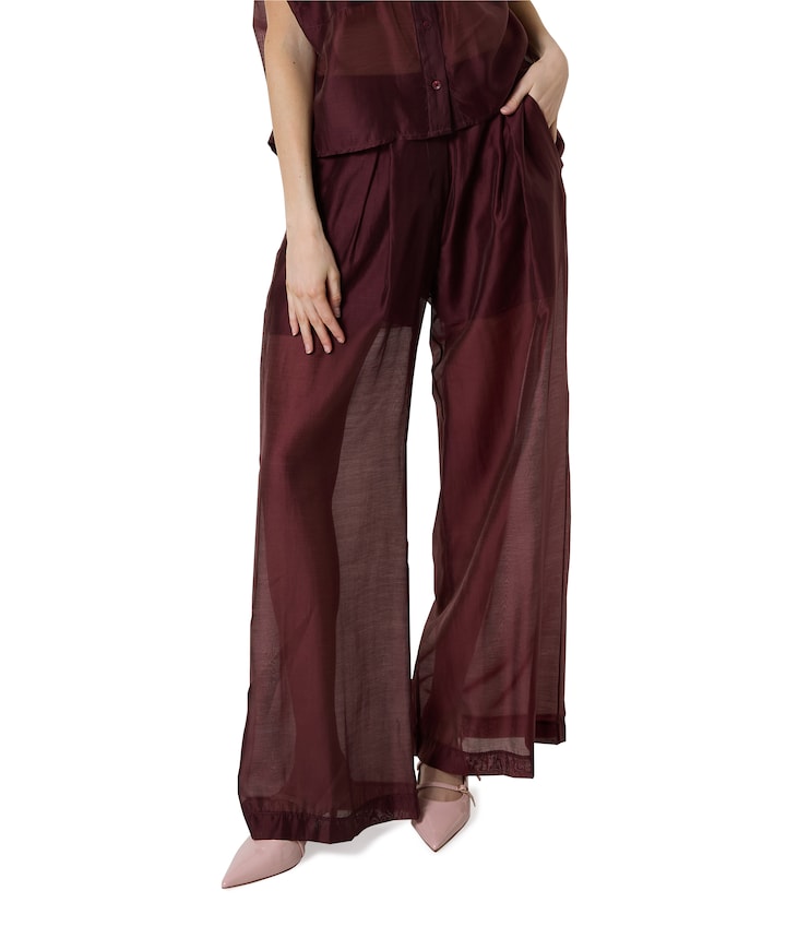 dames pantalon bordeaux